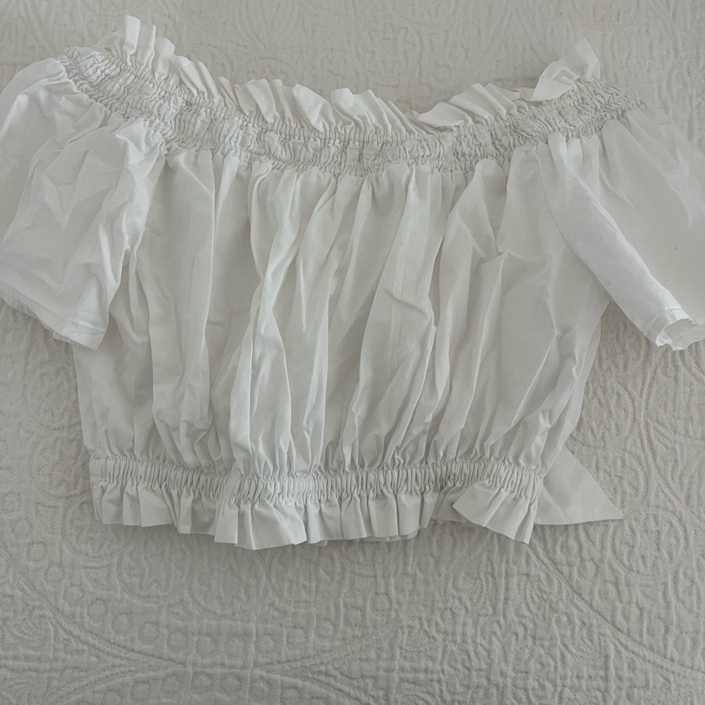 Zara ruffle crop top